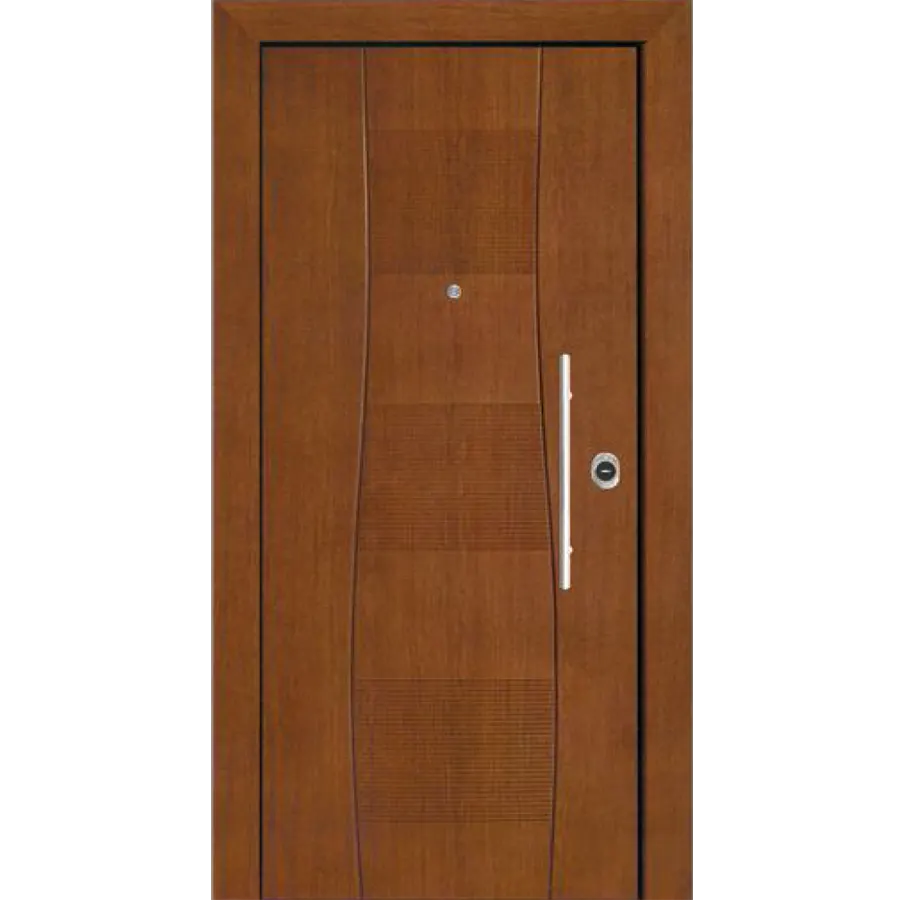 Puerta blindada de madera de acero