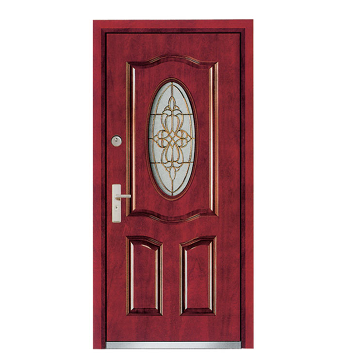 Pintar puerta de entrada de acero y madera y vidrio