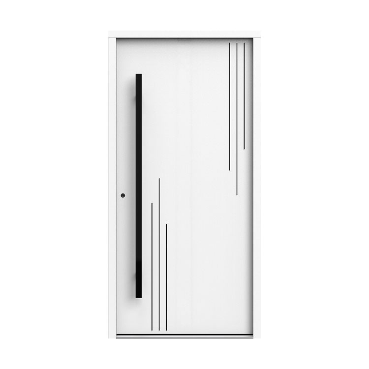 Puerta de entrada de puerta de acero europea blanca