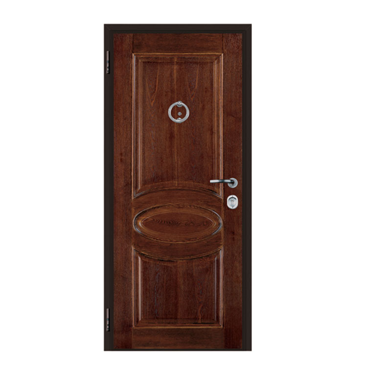 Puerta de madera de doble cara de acero italiano