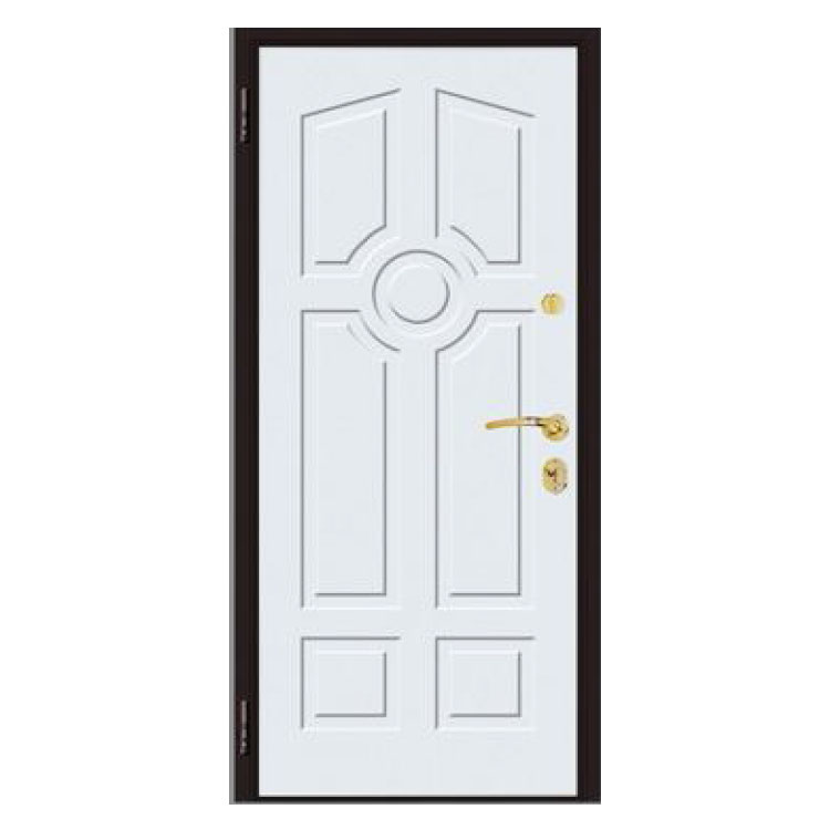 Puerta de seguridad italiana de acero y madera blindada