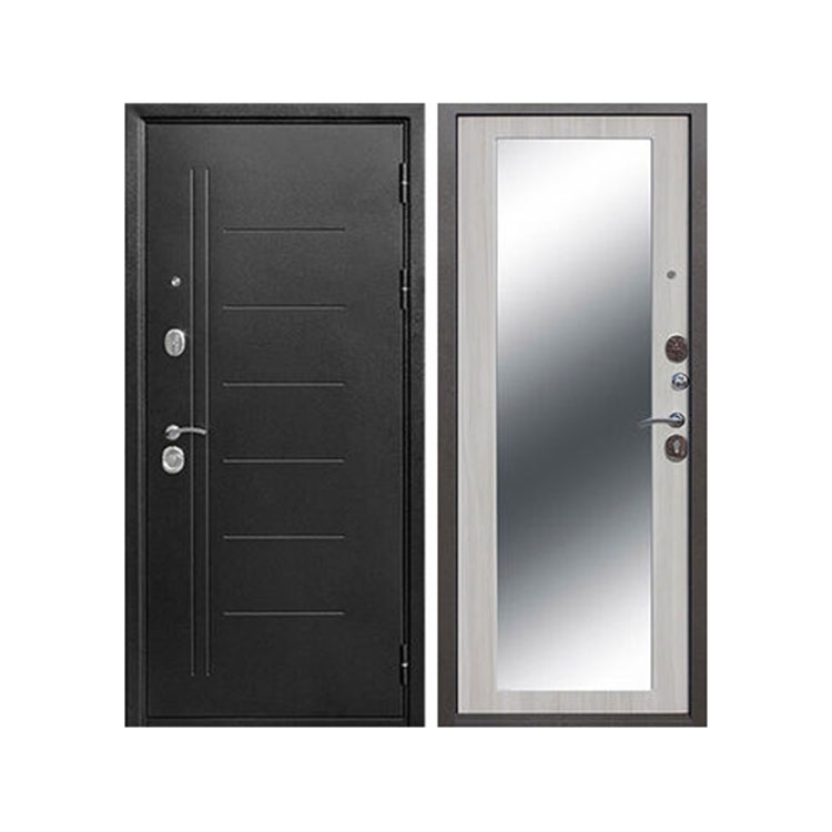 Puerta de seguridad rusa de acero y madera