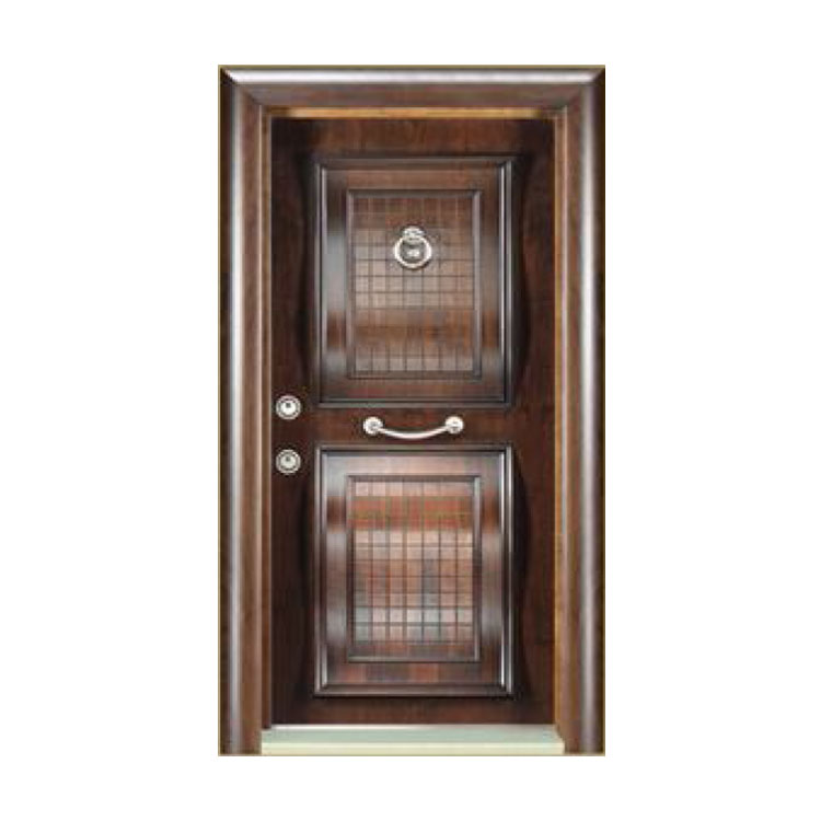 Puerta de entrada exterior de puerta turca de acero y madera